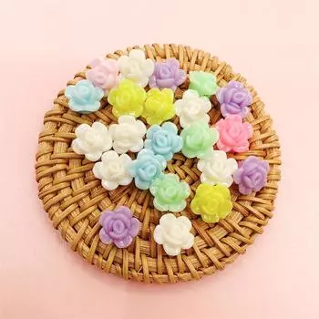 20 шт., 13 мм, кремовые трехмерные цветы, свободные бусины для материала ручной работы, ювелирные аксессуары, сделанные своими руками 13mm 20Pcs чёрный