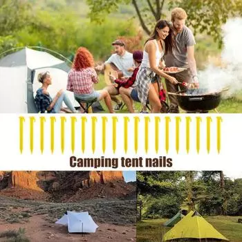 20 шт. 14,5 см колышек для палатки для кемпинга, прочный, для отдыха на открытом воздухе, для сада, двора, праздника C чёрный