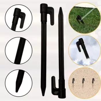 20 шт. 14,5 см колышек для палатки для кемпинга, прочный, для кемпинга, сада, двора, праздника, надувной, декоративный, колышек, навес, ветрозащитный, для земли, колышек для палатки C чёрный