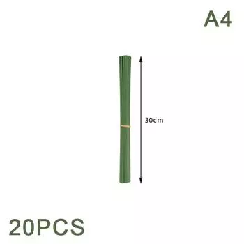 20 шт., 15/20/25/30/40 см, искусственный стебель зеленого цветка, цветочный материал «сделай сам», аксессуары для проволочного стебля ручной работы, аксессуары для свадебного домашнего декора 15cm