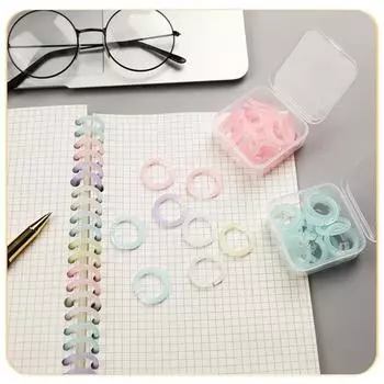 20 шт. 15 мм прозрачное пластиковое кольцо для книг, папка-регистратор, фотоальбом, круг, зажимы, офисные принадлежности для переплета чистый