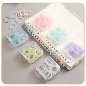 20 шт. 15 мм прозрачное пластиковое кольцо для книг, папка-регистратор, фотоальбом, круг, зажимы, офисные принадлежности для переплета чистый