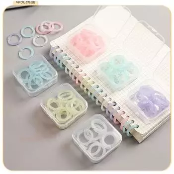 20 шт. 15 мм прозрачное пластиковое кольцо для книг, папка-регистратор, фотоальбом, круг, зажимы, офисные принадлежности для переплета чистый