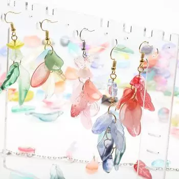 20 шт., 16*25 м, акриловые полупрозрачные листья лотоса, разбросанные бусины, бусины-лепестки, серьги «сделай сам», головные уборы, комплект цветов, материал ручной работы жёлтый