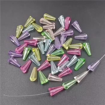 20 шт 16 мм прозрачные конические свободные бусины для изготовления ювелирных изделий ожерелье браслет ручные аксессуары кулон DIY фурнитура жёлтый