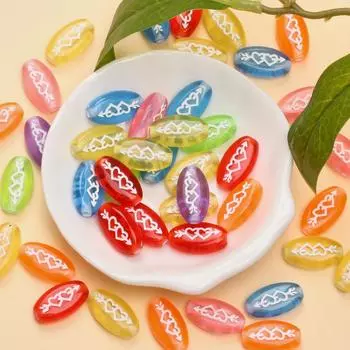 20 шт. 17,5*9,5 мм Стрела сквозь сердце акриловые бусины из сосны аксессуар DIY ожерелье