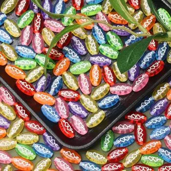 20 шт. 17,5*9,5 мм овальные акриловые одна стрела через сердце из бисера ювелирных изделий браслет брелок