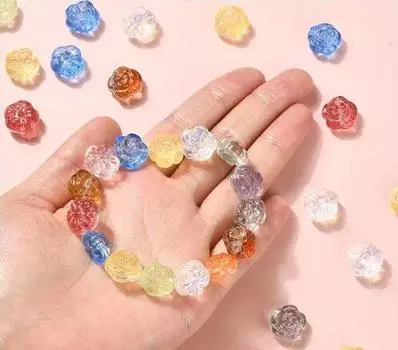 20 шт. 17,6 мм, модные акриловые цветочные бусины, подвеска, браслет «сделай сам», ожерелье, ювелирные изделия, материалы ручной работы 17.6mm синий