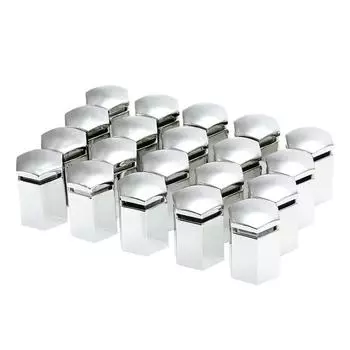 20 шт. 17 мм автомобильные гайки для колесных болтов, пластиковые колпачки серебряный