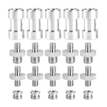 20 шт. 1/4 дюйма 3/8 дюйма Мужской Женский Конвертер Резьбовые Адаптерные Винты Аксессуар