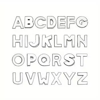 20 шт. 1,4 см простые сплавные английские буквы аксессуары, браслеты своими руками/брелки/ошейники для домашних животных ювелирные аксессуары 20pcs