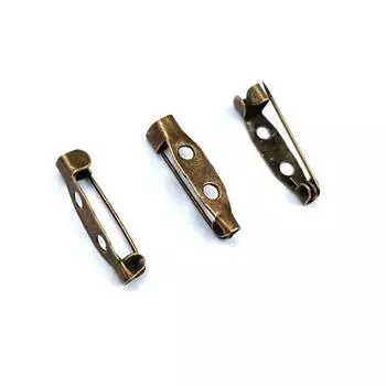 20 шт. 20*5 мм DIY аксессуары с клеем двойной держатель для броши отверстие приклеиваемый держатель для штифта в 7 цветах DIY ожерелье браслет изготовление ручной работы материал 20 Pcs 20mm Length