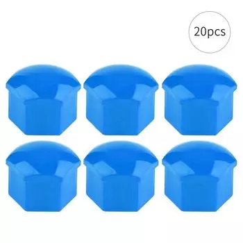 20 шт. 21 мм гайка для автомобильного колеса, защитный колпачок для ступицы, синий синий