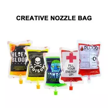 20 шт. 250 мл изысканный герметичный контейнер для крови без запаха Хэллоуин вечеринка зомби череп прозрачный сок для F 250ml