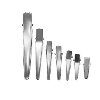 20 шт. 25/30/35/40/45/50/60/80 мм Плоские Металлические Одинарные Зажимы-Крокодилы с одним зубцом Основа для DIY Заколок Аксессуары для изготовления украшений 25mm