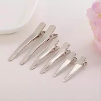 20 шт. 25/30/35/45/50/60/80 мм клипсы однозубчатые шпильки из крокодиловой кожи с зубцами пустая основа для изготовления ювелирных изделий для заколок для волос 25mm