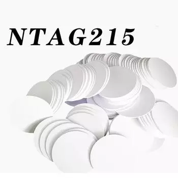 20 шт. 25 мм круглые NFC-метки NTAG215, пустые карты, водонепроницаемый чип 504 байта
