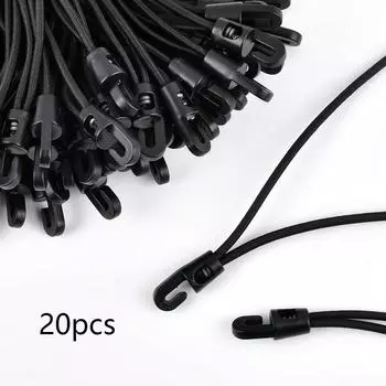 20 шт. 25 см эластичный шнур с крючками для брезентов, палаток, сеток, кемпинга