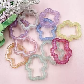 20 шт. 27,9*31,1 мм модные акриловые выдалбливают маленький дом свободные бусины DIY украшения аксессуары для изготовления ювелирных изделий розовый