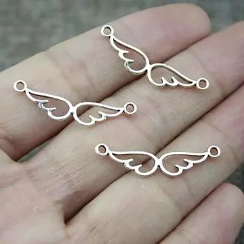 20 шт. 28x5 мм Крылья Ангела Подвески Разъем Изготовление Ювелирных Изделий Для Изготовления Браслетов Ожерелья Изготовления