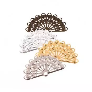 20 шт. 38X21 мм 4-цветные филигранные обертки, соединители для цветов, металлические поделки, подарочные украшения, фурнитура для изготовления ювелирных изделий своими руками A