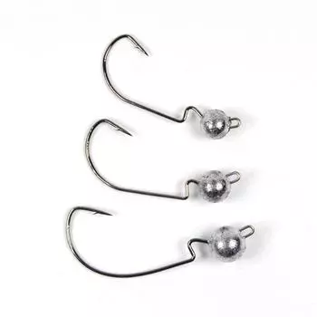 20 шт., 3,5 г, 5 г, 7 г, утяжеленные крючки-червяки, рыболовные крючки с шаровой головкой для ловли окуня, рыболовные снасти для терминала 3.5g