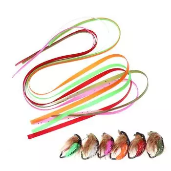 20 шт., 3 мм, для вязания мух, куколка ручейника, нимфа, червячная кожа, личинки ручейника/Чешская нимфа, материал для связывания мух зелёный