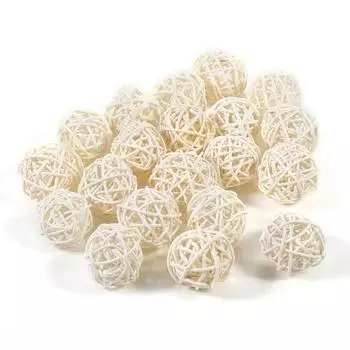 20 шт. 3 см ротанговый шар ароматерапия ротанговый шар попугай интерактивная игрушка от скуки натуральное растение ручной работы декоративные шары аксессуары One Size хаки