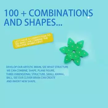 20 шт. 3D-магнитное соединение, модель игрушки из магнитного строительного блока, 3D-сборка и трансформация 12 лет + one size зелёный