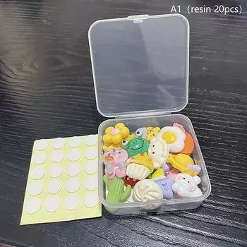 20 шт. 3D мультяшные сделай сам детские заколки для волос стакан для воды обувь Декор наклейки кремовые клеевые смоляные аксессуары as the picture