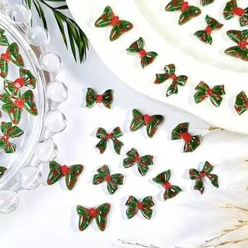 20 шт. 3D рождественские украшения для ногтей, банты, подвески, аксессуары, детали для маникюра, декор для ногтей, принадлежности для самостоятельного изготовления, инструмент A4