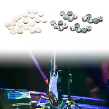20 шт. 3x2 мм натуральный белый перламутровый ракушка инкрустация накладка на гриф точки для гитары бас укулеле банджо белый
