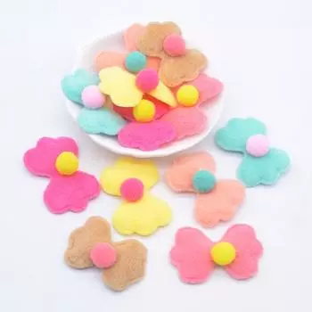 20 шт. 40*28 мм мягкий тканевый галстук-бабочка с шариковой аппликацией для одежды «сделай сам», шляпа, леггинсы, нашивки для шитья, головные уборы, заколки для волос, аксессуары арбуз красный