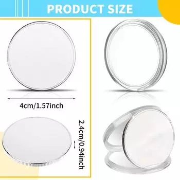 20 шт., 40 мм, пустая монета с резьбой, 40 мм, с акриловой защитной коробкой, ручная персонализированная монета «сделай сам», ремесленная монета серебряный