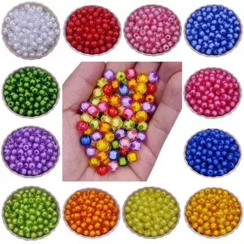 20 шт./40 шт. для изготовления ювелирных изделий, сэндвич с арбузом, оптовая продажа, двухслойный DIY ремесла, 8/10 мм, ожерелье, браслет, свободные бусины, кулон