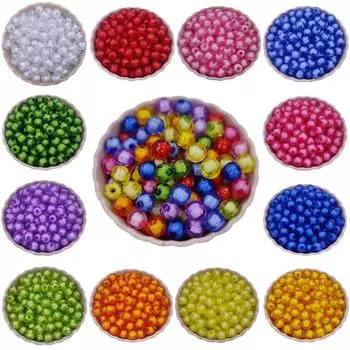 20 шт./40 шт. двухслойные арбузные свободные бусины «сделай сам» для изготовления ювелирных изделий, ожерелья, браслета 8mm зелёный