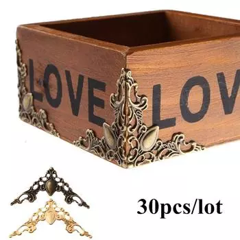 20 шт./40 шт. металлические угловые кронштейны золотого бронзового цвета 40 мм угловые кронштейны для фоторамки защитная мебель для мебели декоративная 20pcs серебряный