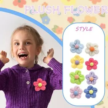 20 шт. 48 мм цветочное украшение с пуговицей для одежды, шляпы, нашивки из ткани, шитья, рукоделия, головных уборов, заколок для волос, декоративных аксессуаров One Size бежевый