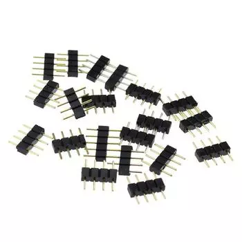 20 шт. 4-контактный разъем-вилка для светодиодного освещения SMD RGB 3528 5050