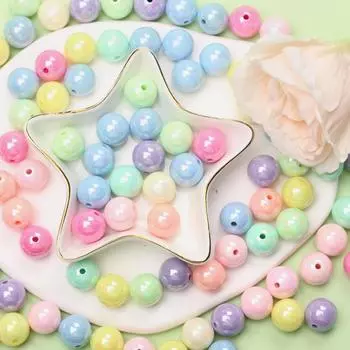 20 шт., 4 мм, акриловые серьги-браслеты «сделай сам», аксессуары, круглые свободные бусины AB, волшебный цвет, изготовление ювелирных изделий, модные материалы ручной работы, аксессуары 20pcs разноцветный