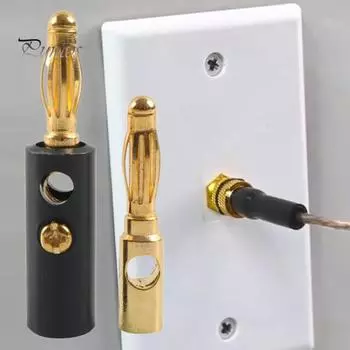 20 шт., 4 мм, вилки-бананы, позолоченные, многофункциональные, универсальные, стабильные, высокопроизводительные, вилки-бананы, разъемы для ремонта 12v