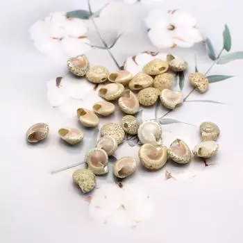 20 шт./50 шт. Ювелирные изделия из ракушек, натуральный перламутровый кулон без отверстия для изготовления ювелирных изделий, платье-аквариум, костюм, пятнистый орнамент 20pcs/10x9mm