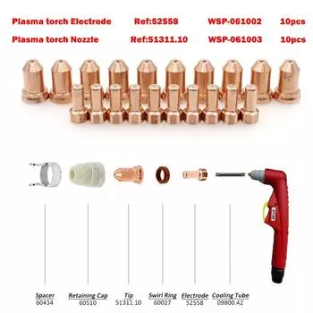 20 шт. 52558 Электроды для плазменной резки, наконечники 1,0 мм 51311.10 подходят для PT80 IPT-80