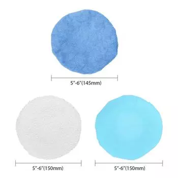 20 шт., 5–6 дюймов, буферные чепчики, набор чепчиков для вощения, 12 микрофибр, 4 шерсти, 4 нетканых материала, буферная депиляция воском разноцветный