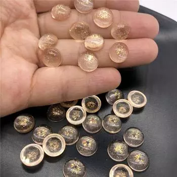 20 шт. 6/8/10/12 мм красочные полимерные полукруги свободные бусины DIY материал ручной работы для ювелирных аксессуаров 6mm шампанского