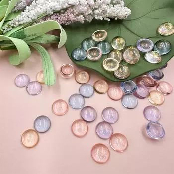 20 шт. 6/8/10/12 мм Высокое качество смолы красочный золотой порошок DIY свободные бусины материал ручной работы полукруг ювелирные аксессуары ручной работы 6mm белый