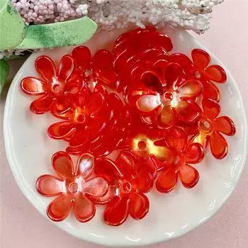 20 шт., 6 лепестков, цветочный сосуд, материалы ручной работы, изготовление украшений для волос, модные свободные бусины, аксессуары для самостоятельного изготовления, подвеска, аксессуары оранжевый