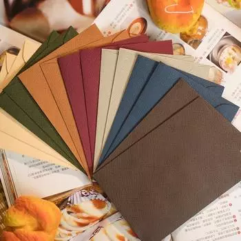 20 шт. 7*10,5 см льняной текстурированный треугольный конверт винтажный 8-цветный пустой конверт открытка скрапбукинг письмо подарочные принадлежности глубокая кофе