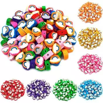 20 шт 8*10 мм мягкие глиняные бусины россыпью кулон ожерелье браслет своими руками для изготовления ювелирных изделий