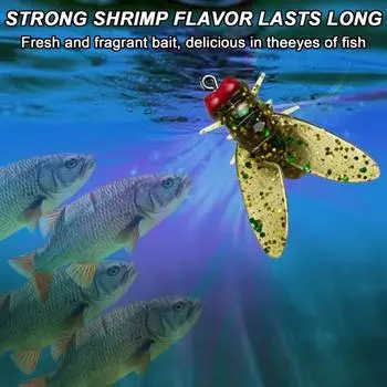 20 шт., 8/12/15 мм, бионическая приманка для ловли нахлыстом с острым крючком, реалистичная искусственная приманка для мушек, пресноводный соленый окунь, форель, аксессуары для рыбалки M